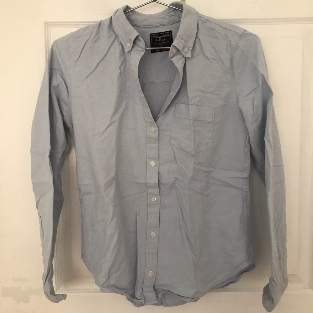 Abercrombie & Fitch Blue Button Down Top